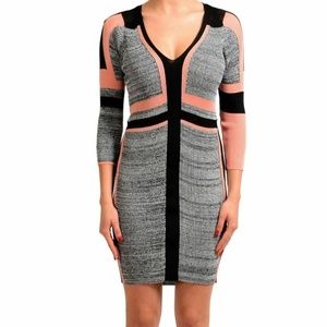 Just Cavalli 3/4 Sleeve Stretchy Dress Medium NWT